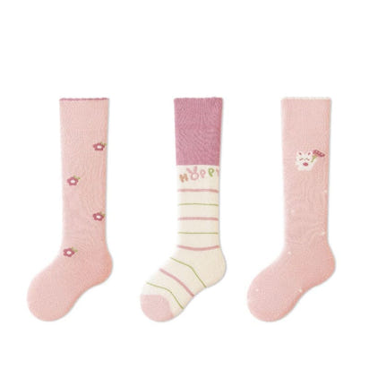 Winter/Autumn Pairs Baby Over-the-Knee Color Patchwork Socks in Combed - The Little Big Store