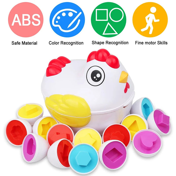 Matching Montessori Sensory Educational Eggs - The Little Big Store