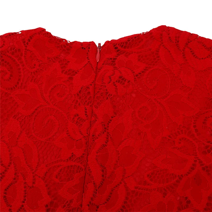 Girls Lace Flowers Long Sleeve Dress - The Little Big Store