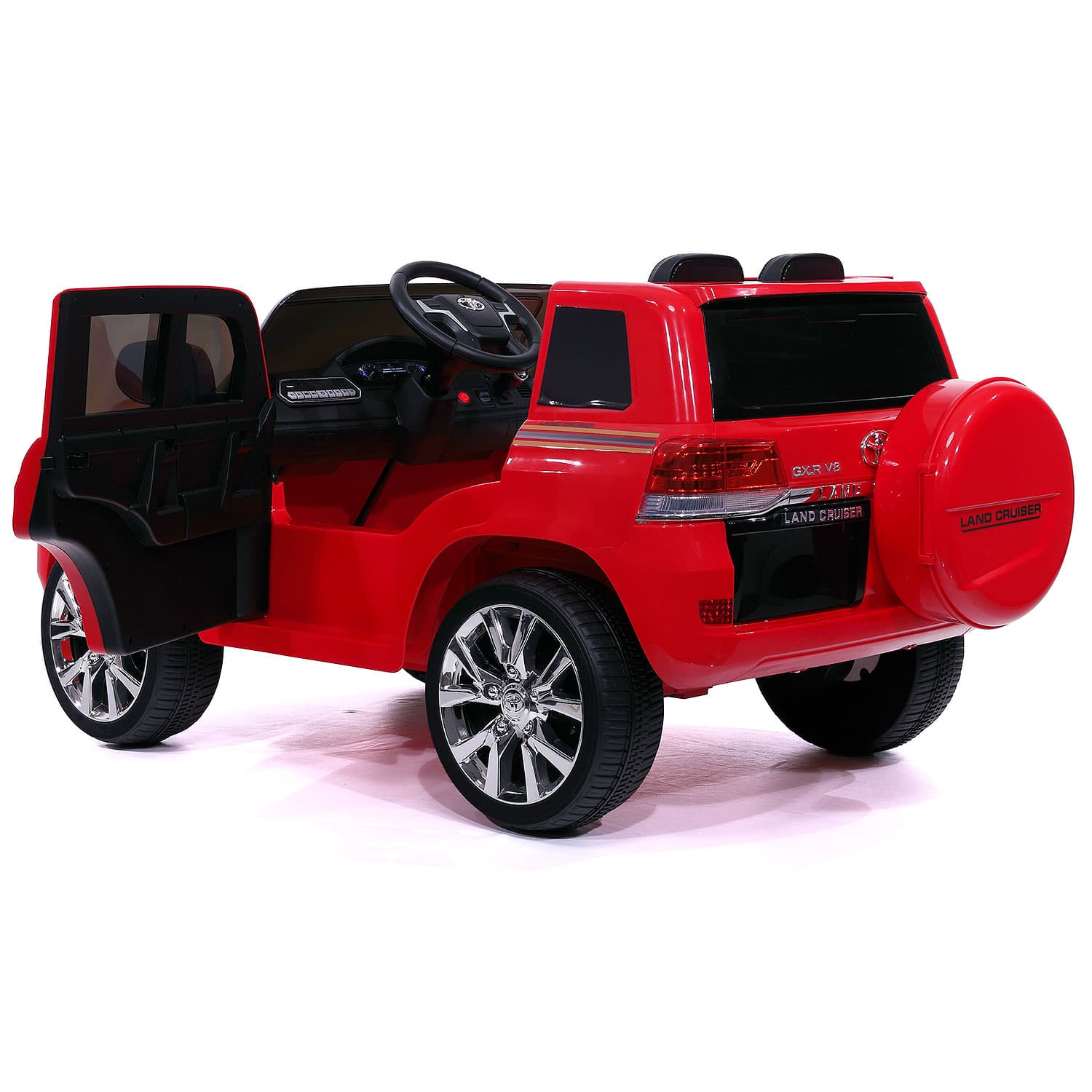 Toyota Land Cruiser 12V Kids Ride-On Car with R/C Parental Remote | Red - The Little Big Store