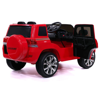 Toyota Land Cruiser 12V Kids Ride-On Car with R/C Parental Remote | Red - The Little Big Store