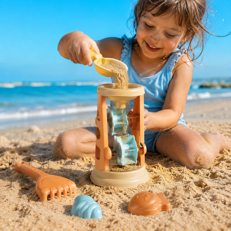 Kids Beach Bucket Set | Complete Sand Toy Kit for Beach & Sandbox Play