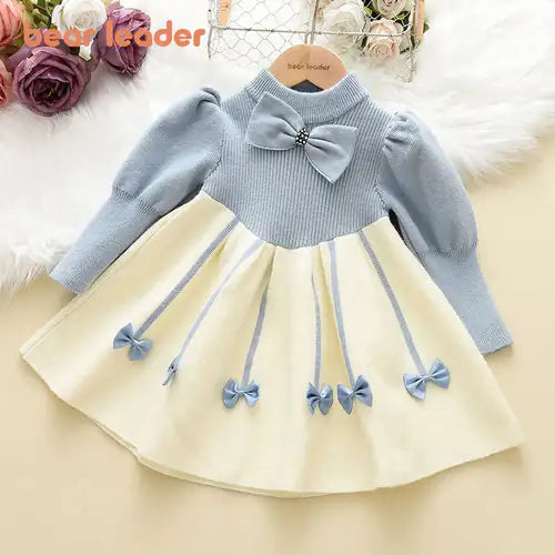 Girls' Retro Cheongsam Sweater Dress - The Little Big Store