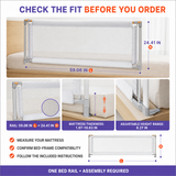 Toddler bed rail measurements mattress fit and installation checklist