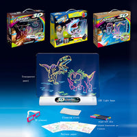 🌈 DoodleBeam™ 3D Flash Drawing Board ✨🖍️ – Light-Up Art Fun in Full Color!