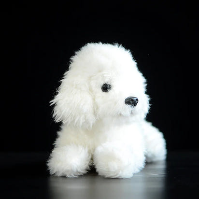 Plush Simulation White Teddy Dog Doll - The Little Big Store