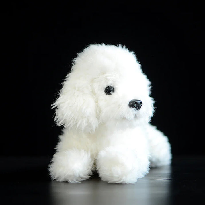 Plush Simulation White Teddy Dog Doll - The Little Big Store