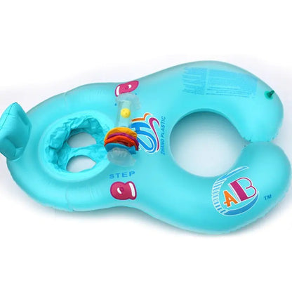 👩‍👧‍👦 FloatTogether™ Duo Ring – Mother-Child Swim Float for Family Fun 💦☀️