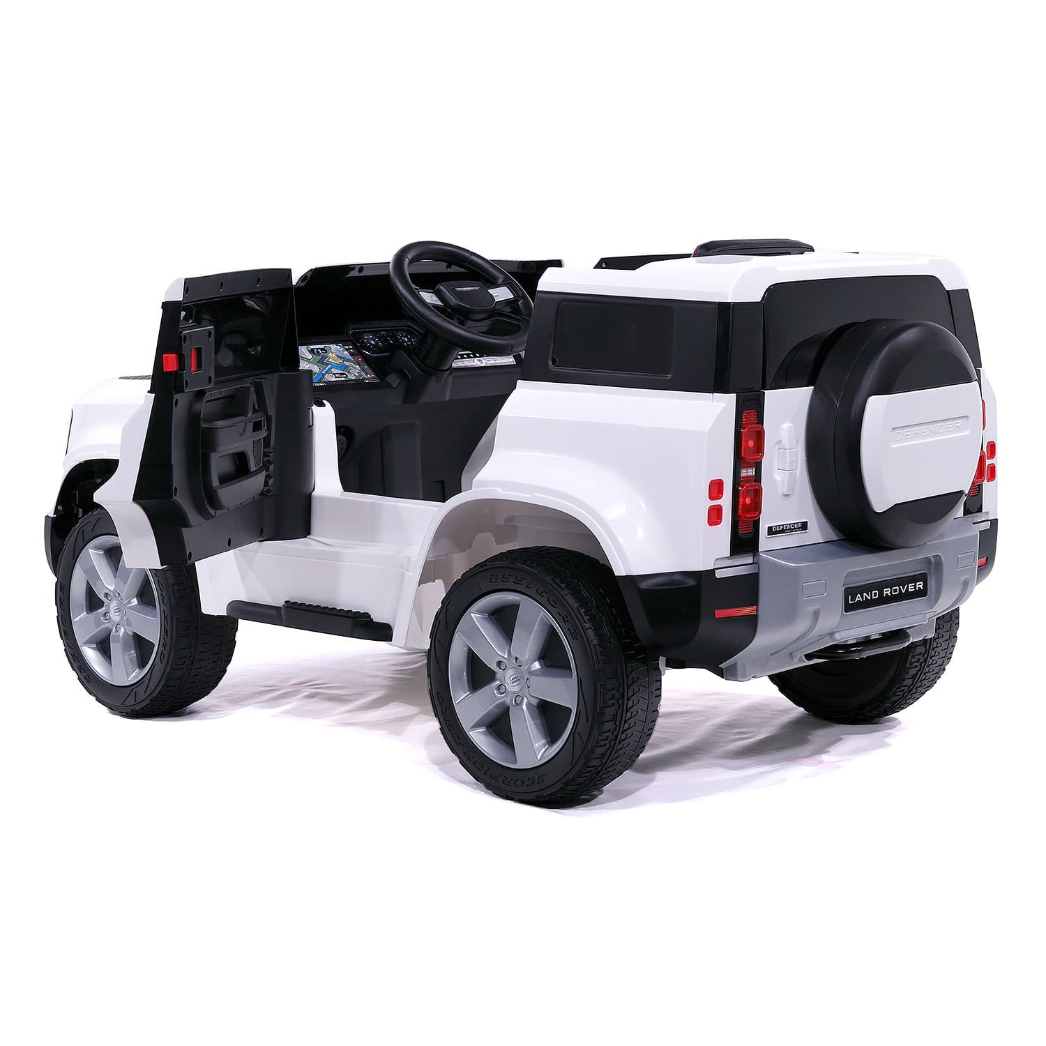 Land Rover Defender 12V Kids Ride-On Car with R/C Parental Remote | White - The Little Big Store