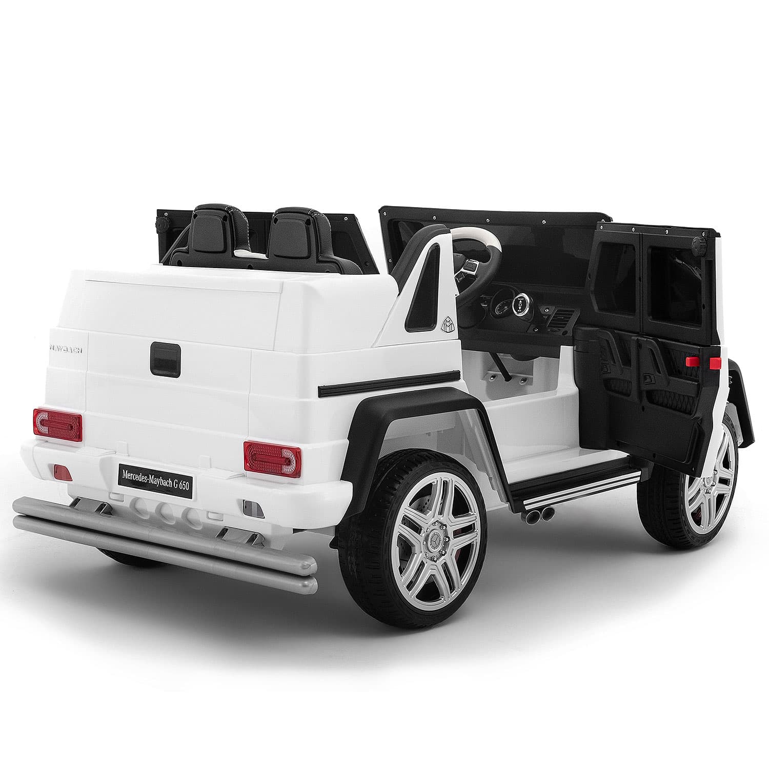 Mercedes Maybach G650 12V Kids Ride-On Car with Parental Remote | White - The Little Big Store