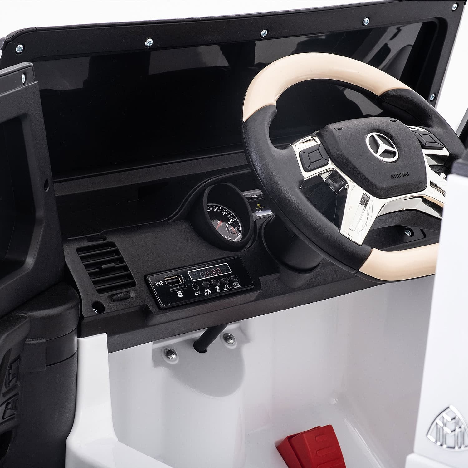 Mercedes Maybach G650 12V Kids Ride-On Car with Parental Remote | White - The Little Big Store