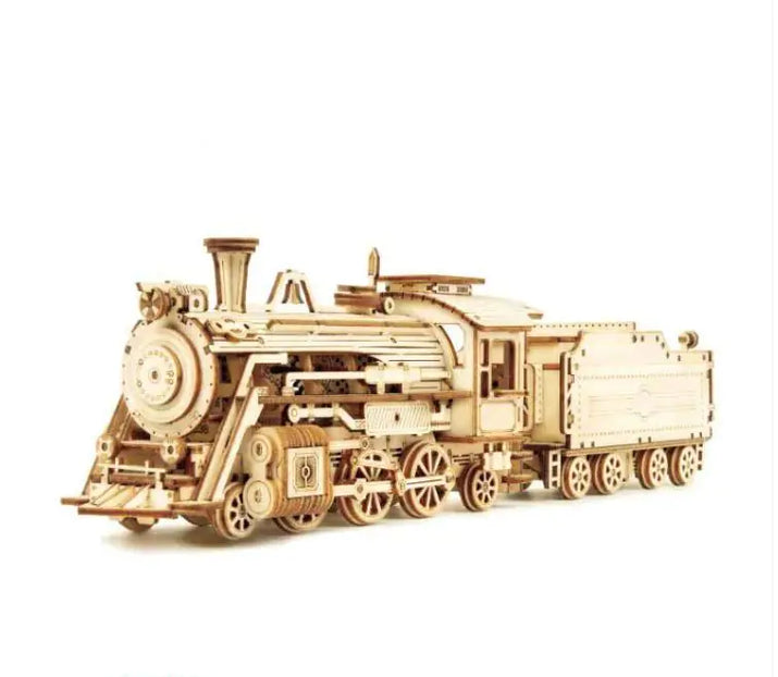 Steam Train 3D Three-dimensional Puzzle Mechanical Intelligence Toy - The Little Big Store