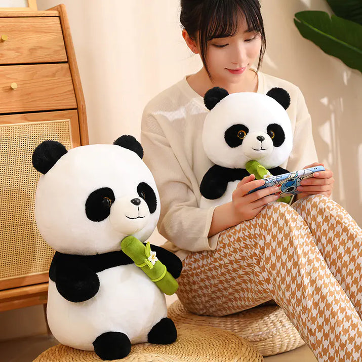 Cute Bamboo Tube Panda Plush Toy - The Little Big Store