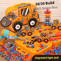 Kids Electric Screw Tool Box – 210 to 220 PCS DIY Construction Toy Set with Optional Electric Drill for Creative Building Play