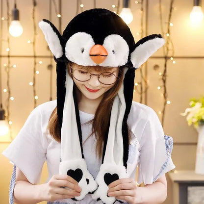 Rabbit Ear Airbag Hat: Fun Plush Toy Cap for Kids and Adults - The Little Big Store