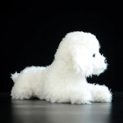 Plush Simulation White Teddy Dog Doll - The Little Big Store