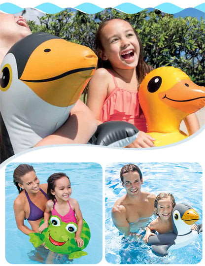 🐸🐧 FloatieBuddies™ by INTEX – Cute Frog & Penguin Swim Rings for Kids (Ages 3–6) 🏊‍♂️🌞