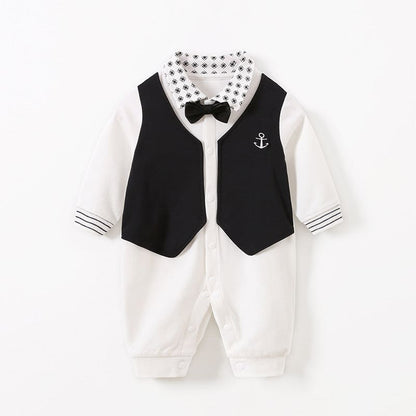 Lil' Gentlemen's Essentials: Classy Long Sleeve Baby Onesies - The Little Big Store