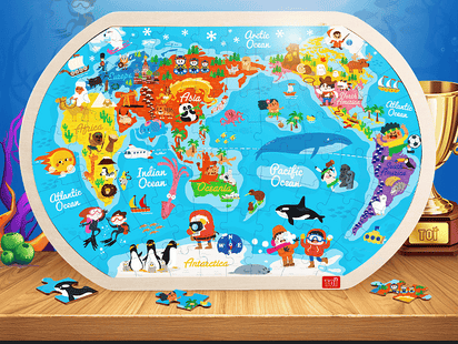 Wooden Wonderworld: Educational Children's Puzzle - A Gift of Learning and Fun! - The Little Big Store