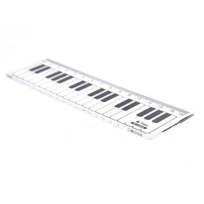 Cute Musical Notes Piano Keyboard Plastic Straight Ruler Bookmark - The Little Big Store