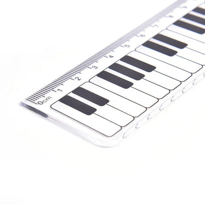 Cute Musical Notes Piano Keyboard Plastic Straight Ruler Bookmark - The Little Big Store