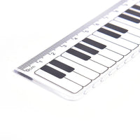 Cute Musical Notes Piano Keyboard Plastic Straight Ruler Bookmark - The Little Big Store