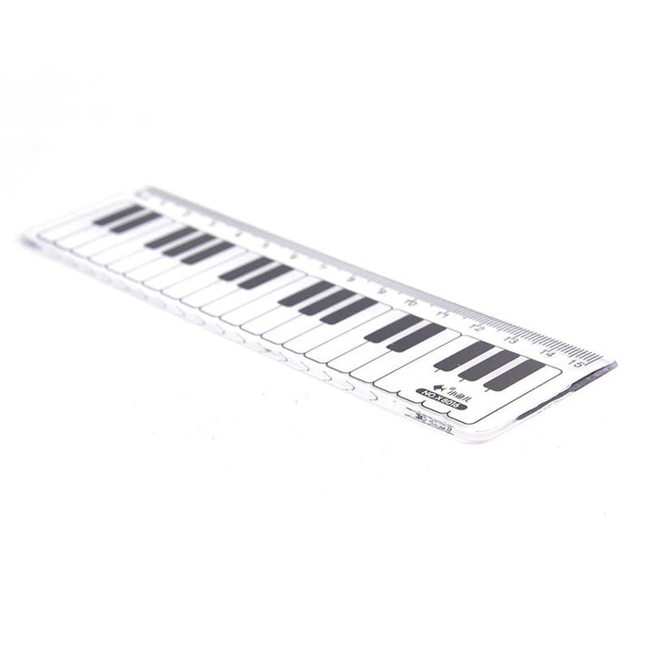 Cute Musical Notes Piano Keyboard Plastic Straight Ruler Bookmark - The Little Big Store