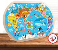 Wooden Wonderworld: Educational Children's Puzzle - A Gift of Learning and Fun! - The Little Big Store