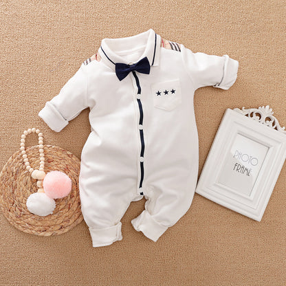 Lil' Gentlemen's Essentials: Classy Long Sleeve Baby Onesies - The Little Big Store
