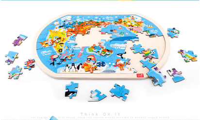 Wooden Wonderworld: Educational Children's Puzzle - A Gift of Learning and Fun! - The Little Big Store