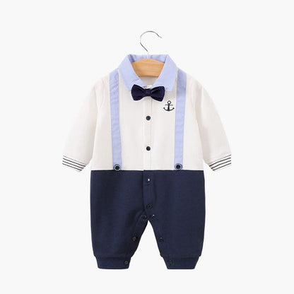 Lil' Gentlemen's Essentials: Classy Long Sleeve Baby Onesies - The Little Big Store