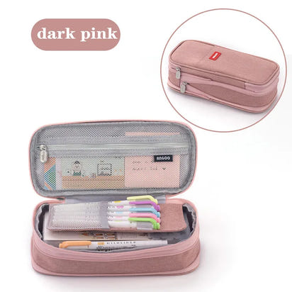 Ultimate Organizer: Large Capacity Pencil Case for Girls, Office, & School Supplies - The Little Big Store