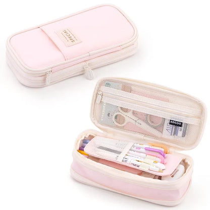 Ultimate Organizer: Large Capacity Pencil Case for Girls, Office, & School Supplies - The Little Big Store