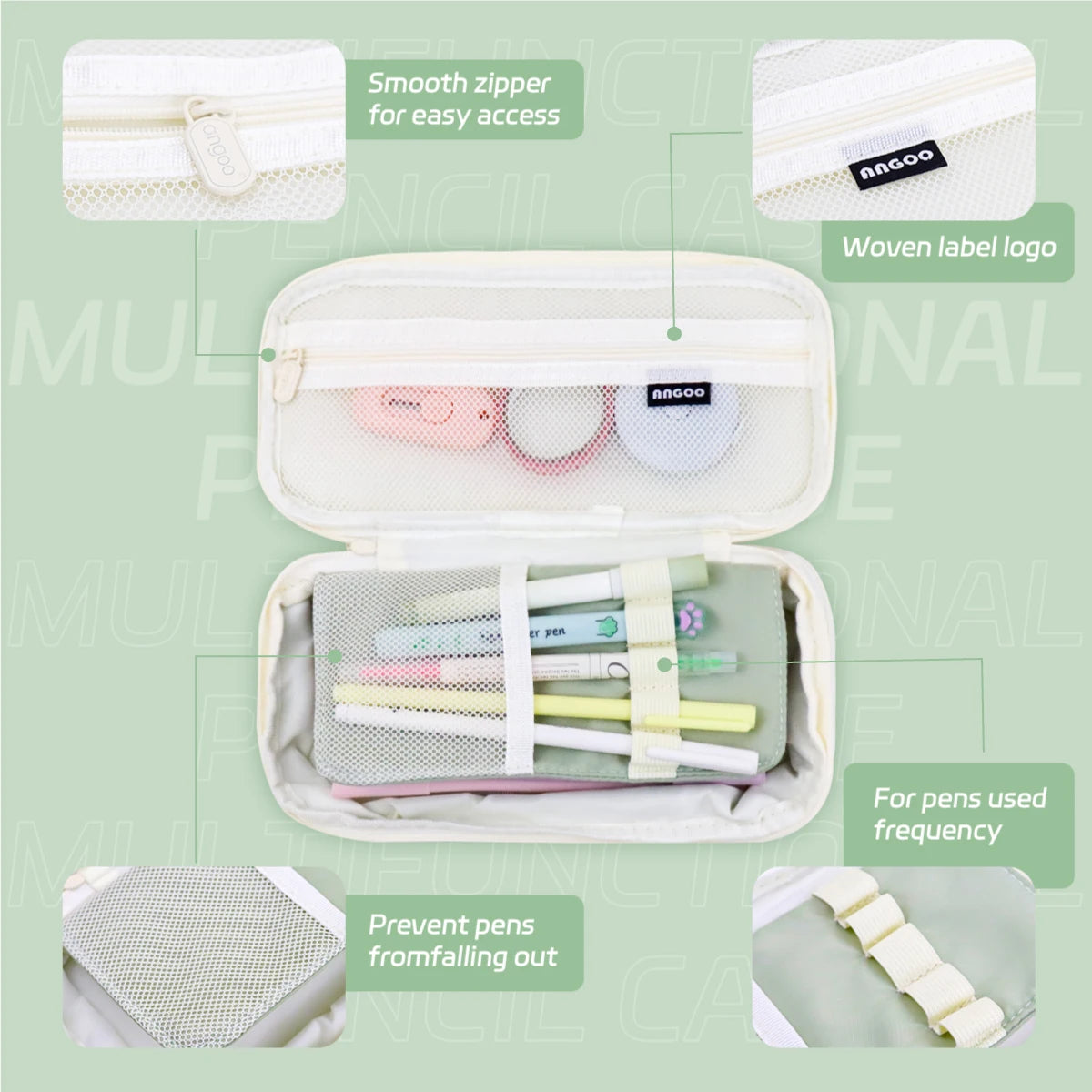 Ultimate Organizer: Large Capacity Pencil Case for Girls, Office, & School Supplies