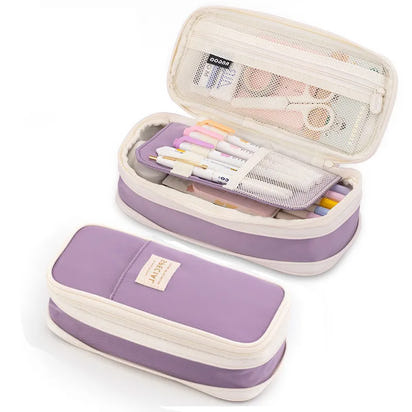 Ultimate Organizer: Large Capacity Pencil Case for Girls, Office, & School Supplies - The Little Big Store