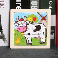 Critter Commute: Baby Animal Traffic Wooden Tangram Puzzle - The Little Big Store