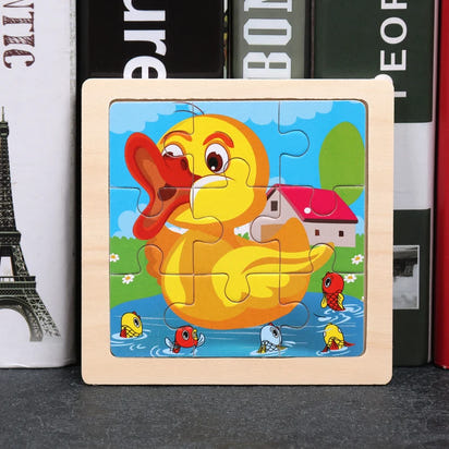 Critter Commute: Baby Animal Traffic Wooden Tangram Puzzle - The Little Big Store