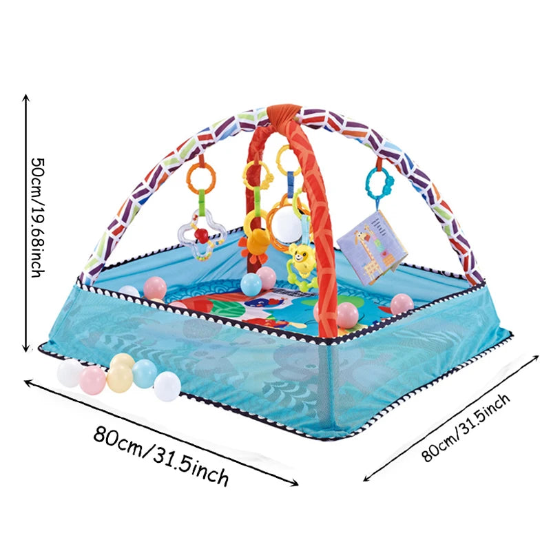 Multifunctional Baby Fitness Frame: Crawling Game Blanket with Educational Mat Fence