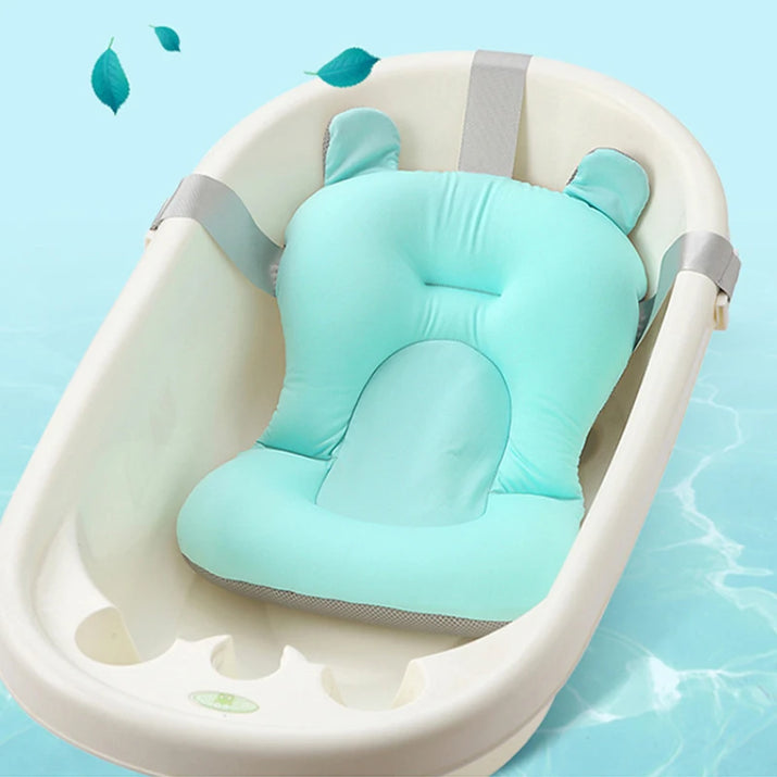 Cozy Comfort: Foldable Baby Bath Seat Support Mat with Anti-Slip Design for Safe and Relaxing Bathtime! - The Little Big Store
