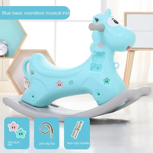 Multi-Functional Animal Rocking Horse: Baby Horse Stroller, Chair, and Walker Toy