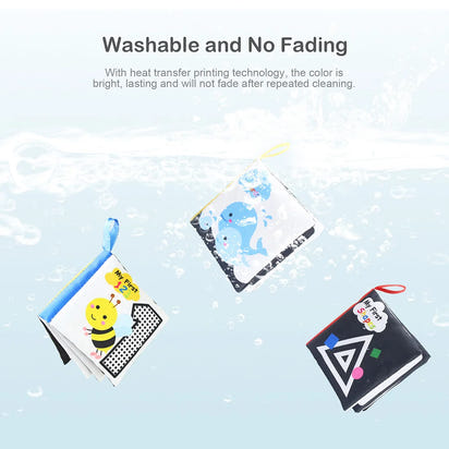 Coolplay Baby Sensory Cloth Books: Soft, Rustle & Rattle Early Learning Toys (0-12 Months) - The Little Big Store