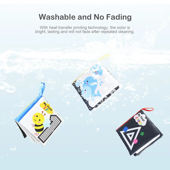 Coolplay Baby Sensory Cloth Books: Soft, Rustle & Rattle Early Learning Toys (0-12 Months) - The Little Big Store