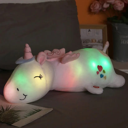 Cute Glowing LED Light Unicorn Plush Toys - The Little Big Store