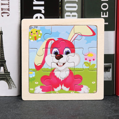 Critter Commute: Baby Animal Traffic Wooden Tangram Puzzle - The Little Big Store