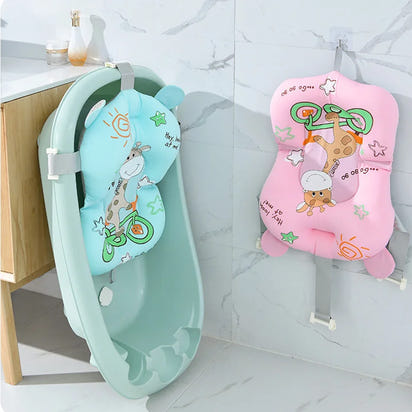 Cozy Comfort: Foldable Baby Bath Seat Support Mat with Anti-Slip Design for Safe and Relaxing Bathtime! - The Little Big Store
