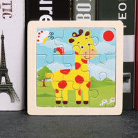 Critter Commute: Baby Animal Traffic Wooden Tangram Puzzle - The Little Big Store