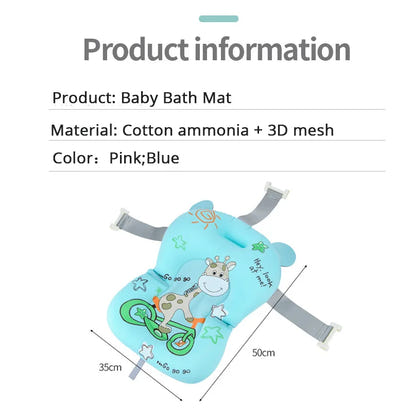 Cozy Comfort: Foldable Baby Bath Seat Support Mat with Anti-Slip Design for Safe and Relaxing Bathtime! - The Little Big Store