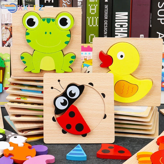 Montessori Marvels: Wooden Educational Puzzle Board