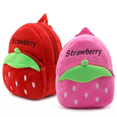 Berry Buddies: Cartoon Strawberry Plush Backpack for Kids - The Little Big Store