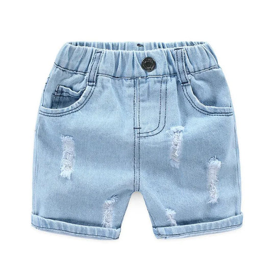 Summer Chic: Boys' Denim Shorts - Trendy Style for Fashionable Little Cowboys!